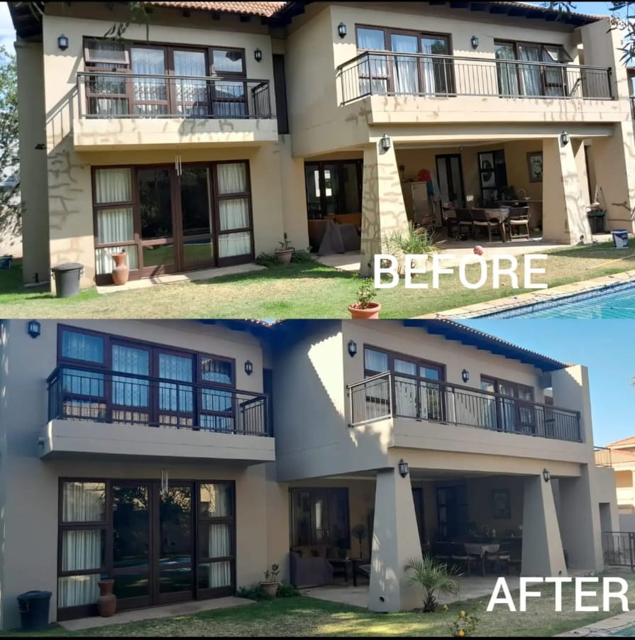 Before and after exterior home renovation